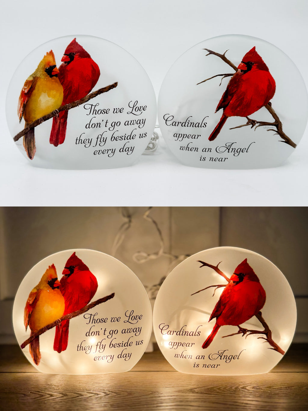 Radiant Cardinal Light Up Round Glass Decor - 2 options! – Avery Mae ...