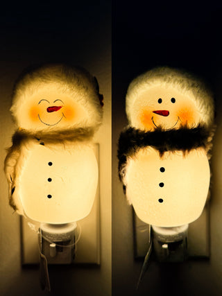 Jolly Snowman Glass Night Light - 2 options!