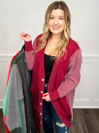 Can You Not Cotton Blend Long Sleeve Avery Mae Cardigan - 4 colors!