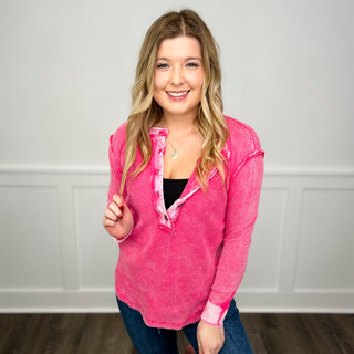 Zenana Save the Trouble Cotton Long Sleeve Top - 6 colors!