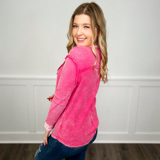 Zenana Save the Trouble Cotton Long Sleeve Top - 6 colors!