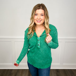 Zenana Save the Trouble Cotton Long Sleeve Top - 6 colors!