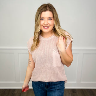 Fancy Me Knit Blush Pink Avery Mae Sweater Vest