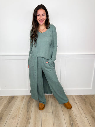 Dear Scarlett Just Trust Me High Rise Knit Wide Leg Lounge Set - 8 colors!