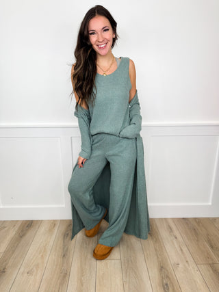 Dear Scarlett Just Trust Me High Rise Knit Wide Leg Lounge Set - 8 colors!