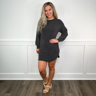 Goin Out Ribbed Long Sleeve Avery Mae Dress - 2 colors!