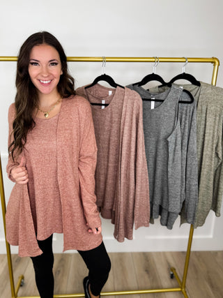 Dear Scarlett Back to Business Knit Tank Top & Cardigan Set - 4 colors!