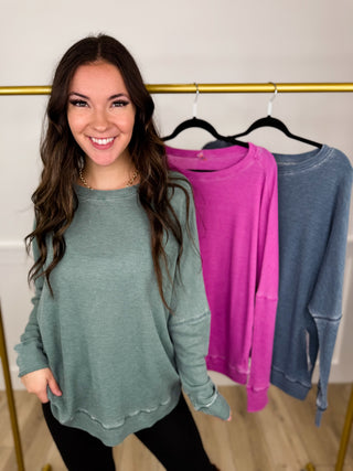 Mono B She Doesn't Mind Knit Long Sleeve Top - 3 colors!
