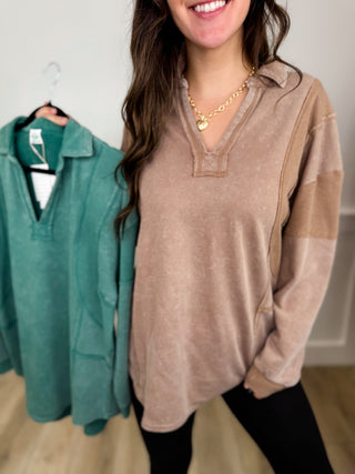Keeping it Casual Cotton Blend Long Sleeve Avery Mae Top - 2 colors!