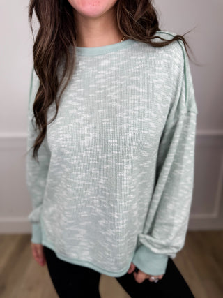 Finding the Calm Knit Long Sleeve Mint Avery Mae Top