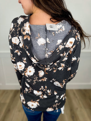 Make it a Statement Ribbed Long Sleeve Avery Mae Hooded Top - 2 colors!