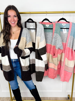 Accompany Me Knit Long Sleeve Avery Mae Cardigan - 2 colors!