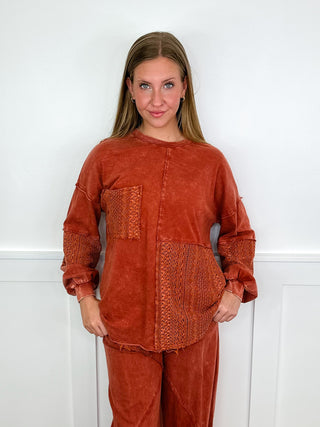 Just the Way Around Cotton Long Sleeve Avery Mae Top - 2 colors!
