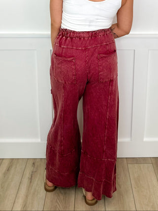 In the Clouds High Rise Cotton Wide Leg Avery Mae Bottoms - 3 colors!