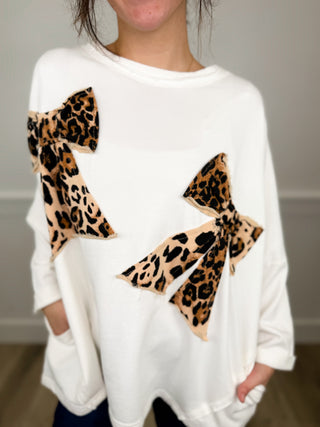 Surely You Must Know Cotton Blend Long Sleeve White Avery Mae Top