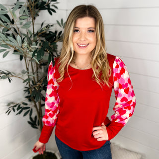 Love in the Air Long Sleeve Red Avery Mae Top