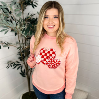 Such a Heartthrob Long Sleeve Peach Avery Mae Weekender Top