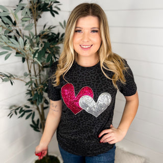 A Love That Shines Cotton Blend Short Sleeve Charcoal Grey Avery Mae Graphic Tee Shirt