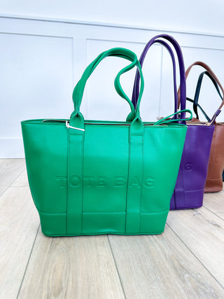 Everything is Handled Faux Leather Tote Bag Set - 6 colors!