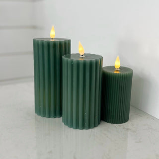 You'll be the Envy Ribbed LED Pillar Candle - 3 options!