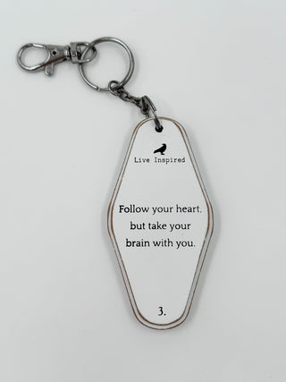 Living Inspired Wood Keychain