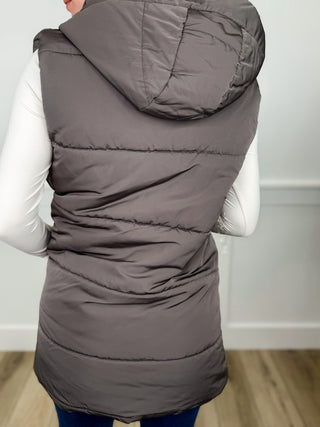 Go With the Flow Avery Mae Hooded Puffer Vest - 2 colors!