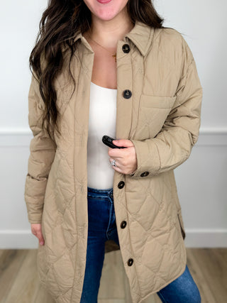 Sew In Love Just Blooming Long Sleeve Tan Jacket