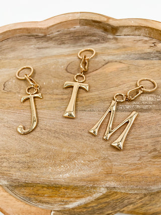 Hanging Out Gold Initial Keychain - 26 options!