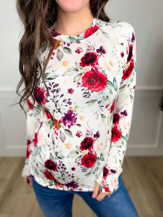 Extraordinary Thoughts Rayon Blend Long Sleeve Ivory Avery Mae Top