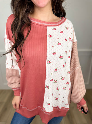 Worth the Double Tap Long Sleeve Pink Avery Mae Top
