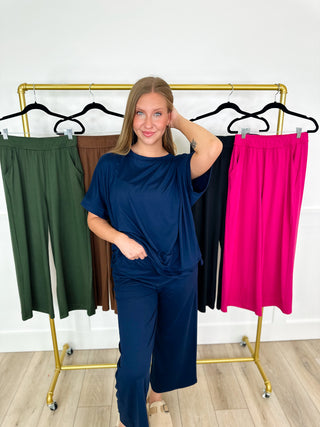 Days to Come High Rise Wide Leg Avery Mae Cropped Bottoms - 5 colors!