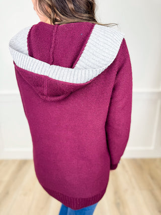 Growth Looks Good on Me Knit Long Sleeve Avery Mae Hooded Cardigan - 3 colors!