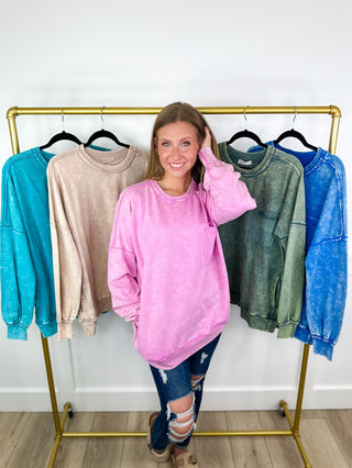 Zenana Basic Had to Be There Cotton Long Sleeve Crewneck Sweatshirt - 10 colors!