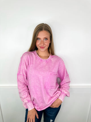 Zenana Basic Had to Be There Cotton Long Sleeve Crewneck Sweatshirt - 10 colors!