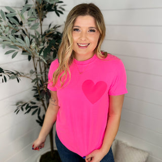 My Favorite Neon Vibe Cotton Short Sleeve Pink Avery Mae Graphic Tee Shirt