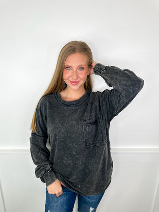 Zenana Basic Had to Be There Cotton Long Sleeve Crewneck Sweatshirt - 10 colors!