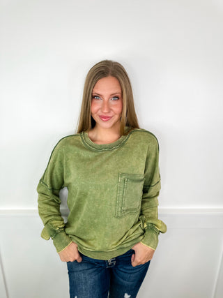 Zenana Basic Had to Be There Cotton Long Sleeve Crewneck Sweatshirt - 10 colors!