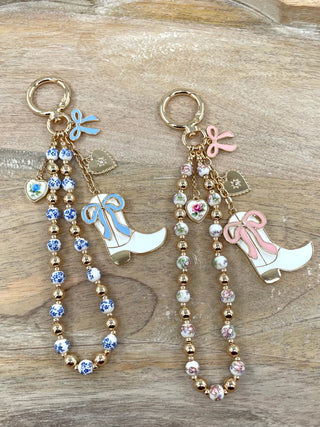 Fancy Boots & Bow Bag Charm - 2 colors!