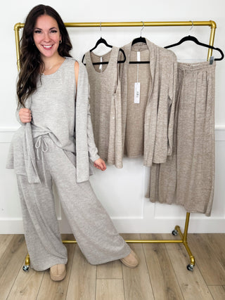 Dear Scarlett This is Your Shot High Rise Knit Wide Leg Set - 2 colors!
