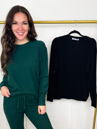 Fueling Up Rayon Blend Long Sleeve Avery Mae Top - 2 colors!