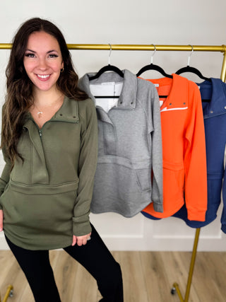 Around the World Rayon Blend Long Sleeve Avery Mae Tunic Pullover Sweatshirt - 4 colors!