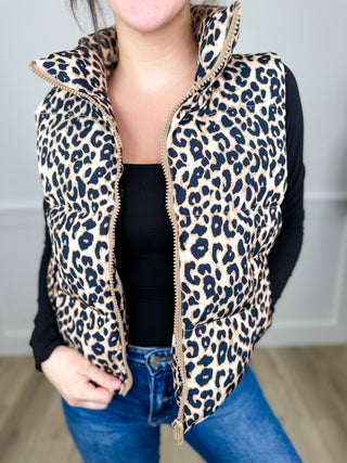 Spot on Style Leopard Avery Mae Mom Cropped Vest