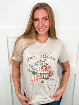 Good Gourd Cotton Blend Short Sleeve Bone Avery Mae Graphic Tee Shirt