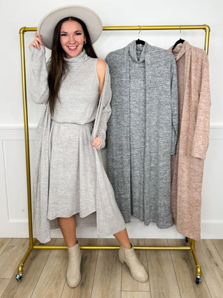 Dear Scarlett Power Through Dress & Cardigan Set - 3 colors!