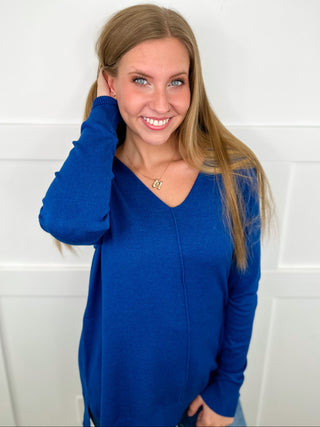 Zenana Basic Tempted By it Knit Long Sleeve Sweater Top - 11 colors!
