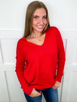 Zenana Basic Tempted By it Knit Long Sleeve Sweater Top - 11 colors!