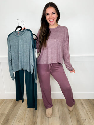 Mono B Take Your Time High Rise Knit Lounge Set - 2 colors!