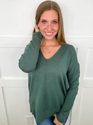 Zenana Basic Tempted By it Knit Long Sleeve Sweater Top - 11 colors!