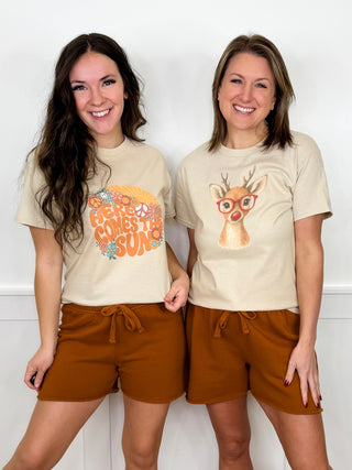 Darling Designs Cotton High Rise Avery Mae Graphic Tee Shirt & Shorts Set - 16 options!