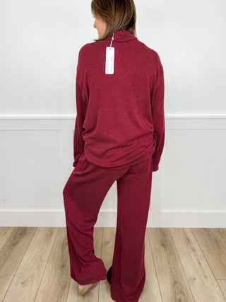 Dear Scarlett Soft Moments High Rise Ribbed Wide Leg Set - 6 colors!